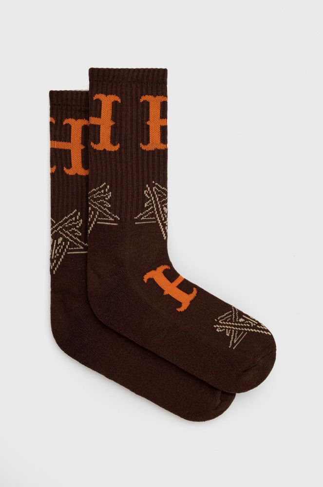 Шкарпетки HUF X Trasher чоловічі колір коричневий