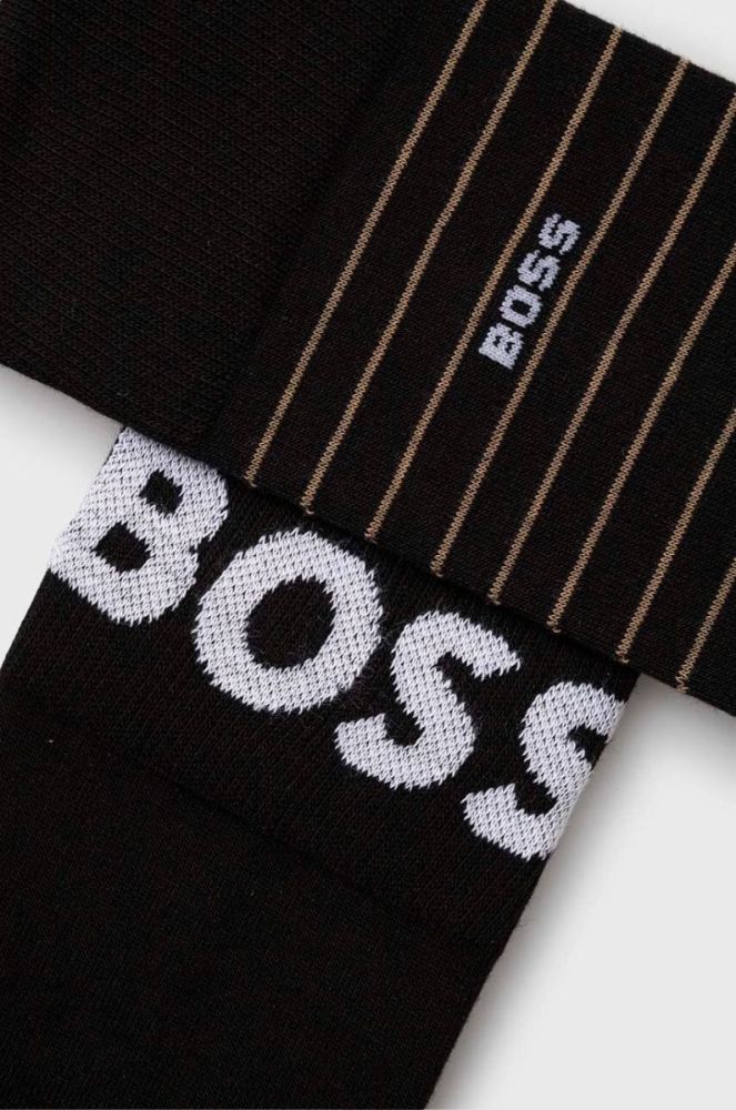 Шкарпетки BOSS 2-pack чоловічі колір чорний (3287886) фото 2