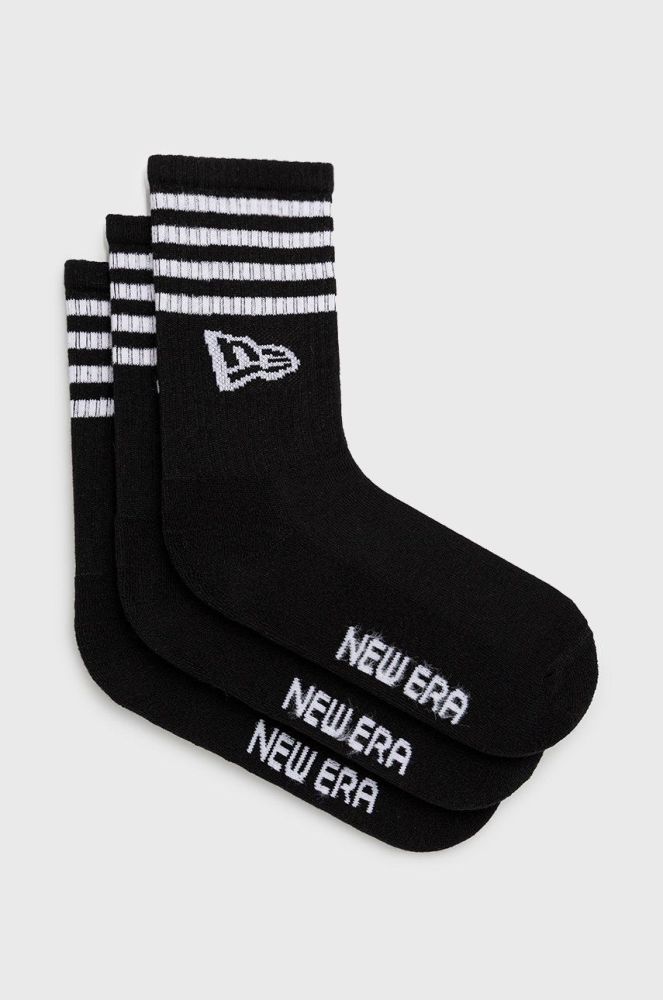 Шкарпетки New Era (3-pack) колір чорний (2660363)