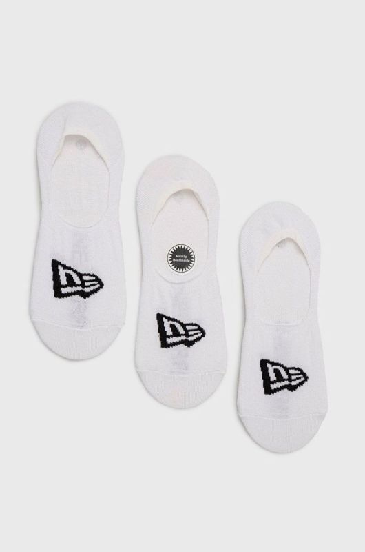 Шкарпетки New Era (3-pack) колір білий (2659544)