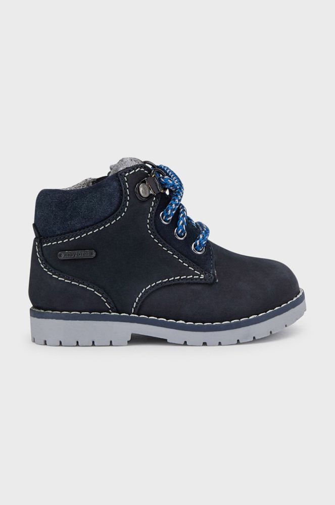Дитячі шкіряні зимові черевики Mayoral колір синій (2608701)