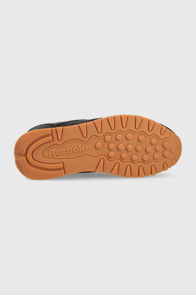 Дитячі шкіряні кросівки Reebok Classic Cl Lthr колір чорний фото 5