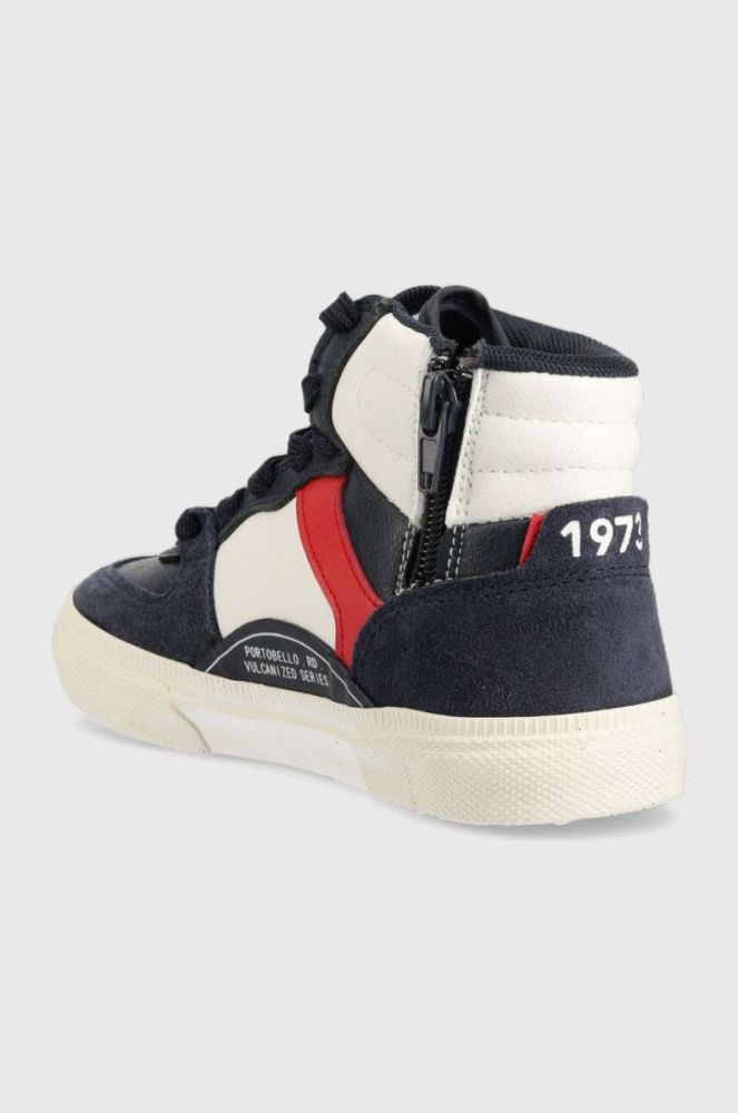 Дитячі шкіряні кросівки Pepe Jeans колір синій фото 3