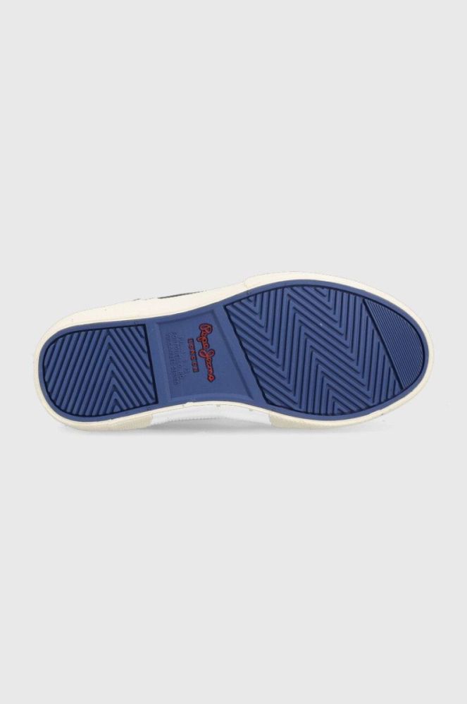 Дитячі шкіряні кросівки Pepe Jeans колір синій фото 5