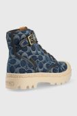 Кеди Coach Trooper Denim Boot жіночі колір синій CA510