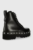 Шкіряні черевики Furla Rita Army жіночі колір чорний на платформі YF54FRI BX1081 O6000