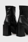 Шкіряні черевики Furla Block Boot жіночі колір чорний каблук блок YD33FBK W36000 O6000