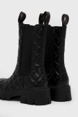 Шкіряні черевики Guess Serlen жіночі колір чорний на платформі