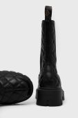 Шкіряні черевики Guess Serlen жіночі колір чорний на платформі