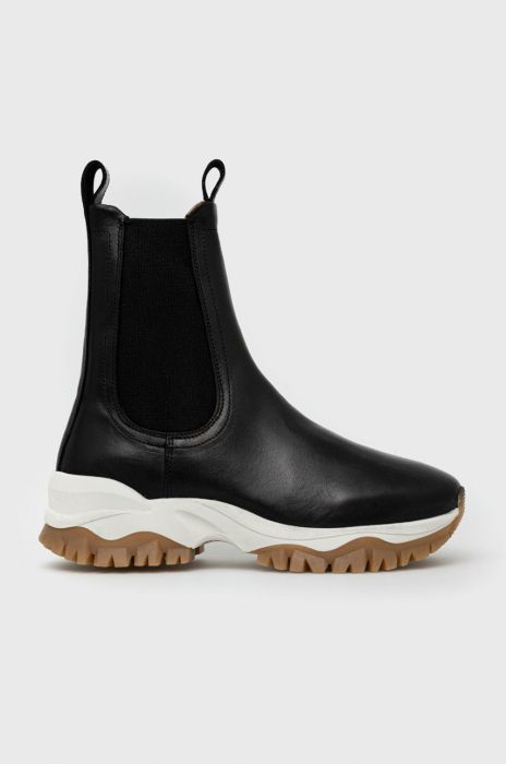 Шкіряні черевики Tiger Of Sweden Saltisia жіночі колір чорний на платформі Шкіряні черевики Tiger Of Sweden Saltisia жіночі колір чорний на платформі