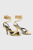 Шкіряні сандалі Patrizia Pepe колір золотий