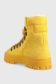 Замшеві черевики Patrizia Pepe жіночі колір жовтий на платформі утеплене Замшеві черевики Patrizia Pepe жіночі колір жовтий на платформі утеплене