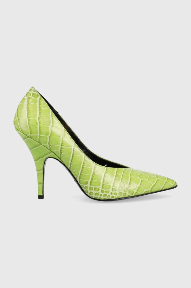 Шкіряні туфлі Patrizia Pepe колір зелений