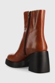 Шкіряні черевики Vagabond Shoemakers Brooke жіночі колір коричневий каблук блок