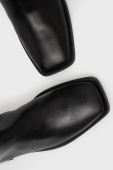 Шкіряні чоботи Vagabond Shoemakers Blanca жіночі колір чорний каблук блок