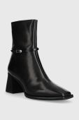 Шкіряні черевики Vagabond Shoemakers Hedda жіночі колір чорний каблук блок