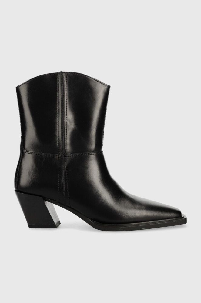 Шкіряні черевики Vagabond Shoemakers Alina жіночі колір чорний каблук блок (2690206)