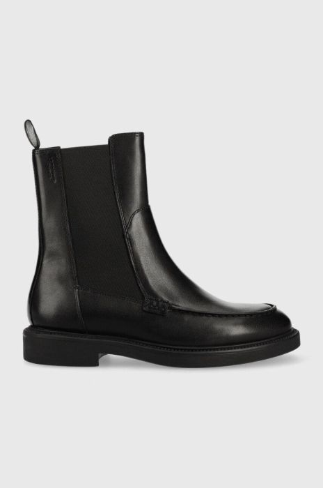 Шкіряні черевики Vagabond Shoemakers Alex W жіночі колір чорний на плоскому ходу Шкіряні черевики Vagabond Shoemakers Alex W жіночі колір чорний на плоскому ходу