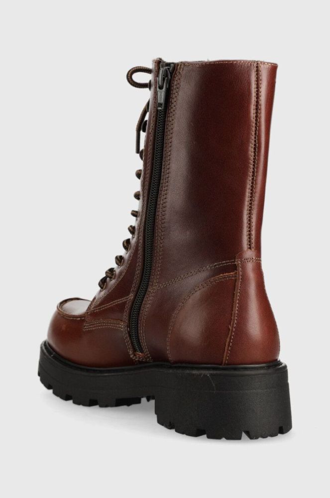 Шкіряні черевики Vagabond Shoemakers Cosmo 2.0 жіночі колір бордовий на плоскому ходу фото 3