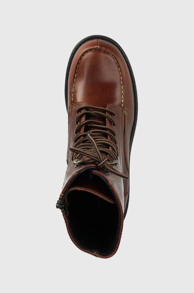Шкіряні черевики Vagabond Shoemakers Cosmo 2.0 жіночі колір бордовий на плоскому ходу фото 4