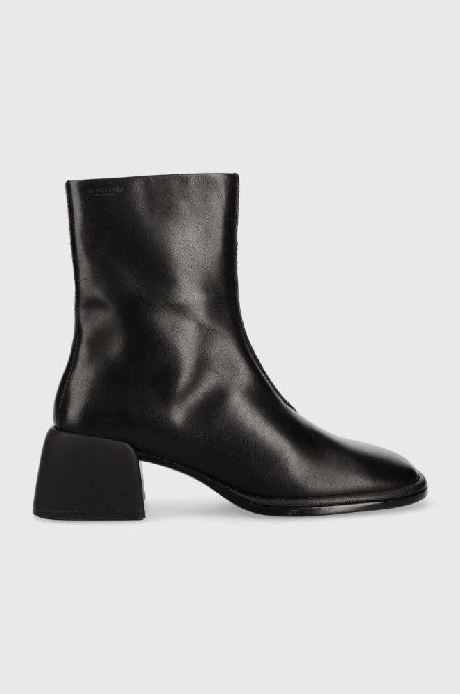 Шкіряні черевики Vagabond Shoemakers Ansie жіночі колір чорний каблук блок