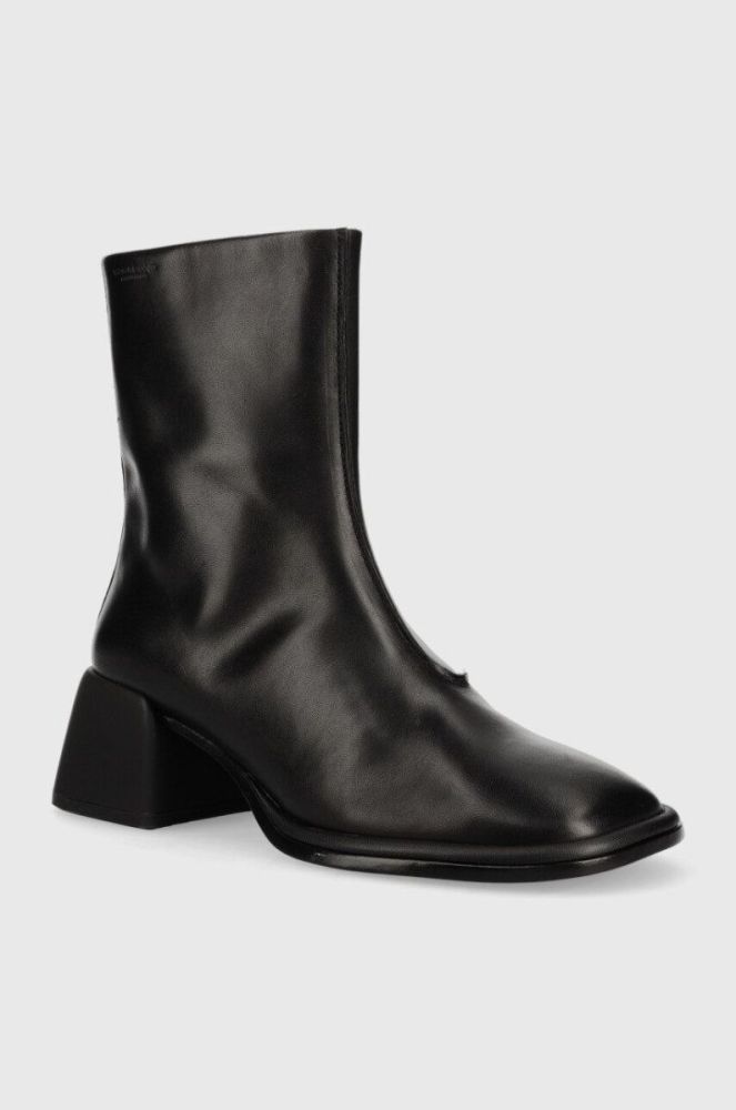 Шкіряні черевики Vagabond Shoemakers Ansie жіночі колір чорний каблук блок фото 2