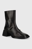 Шкіряні черевики Vagabond Shoemakers Ansie жіночі колір чорний каблук блок