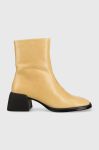 Шкіряні черевики Vagabond Shoemakers Ansie жіночі колір бежевий каблук блок Шкіряні черевики Vagabond Shoemakers Ansie жіночі колір бежевий каблук блок