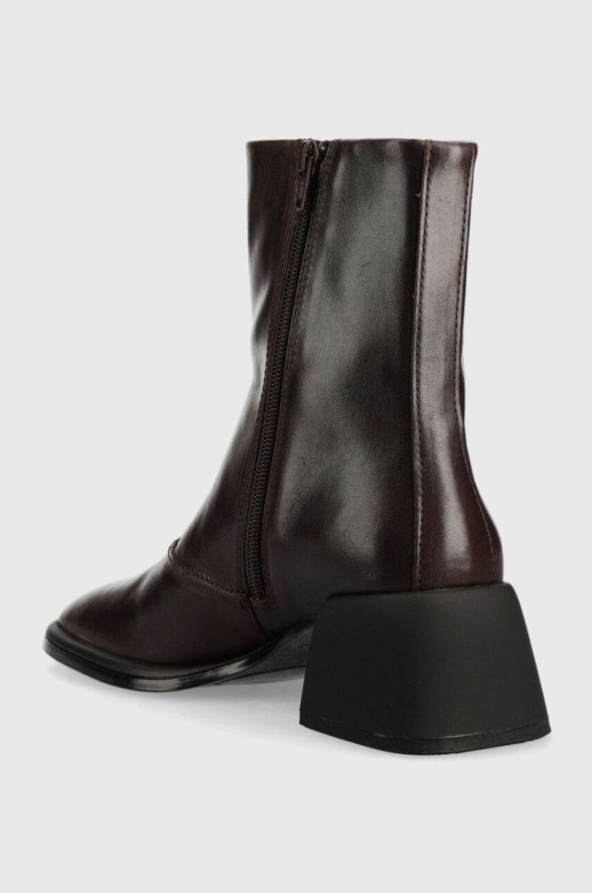 Шкіряні черевики Vagabond Shoemakers Ansie жіночі колір коричневий каблук блок фото 3