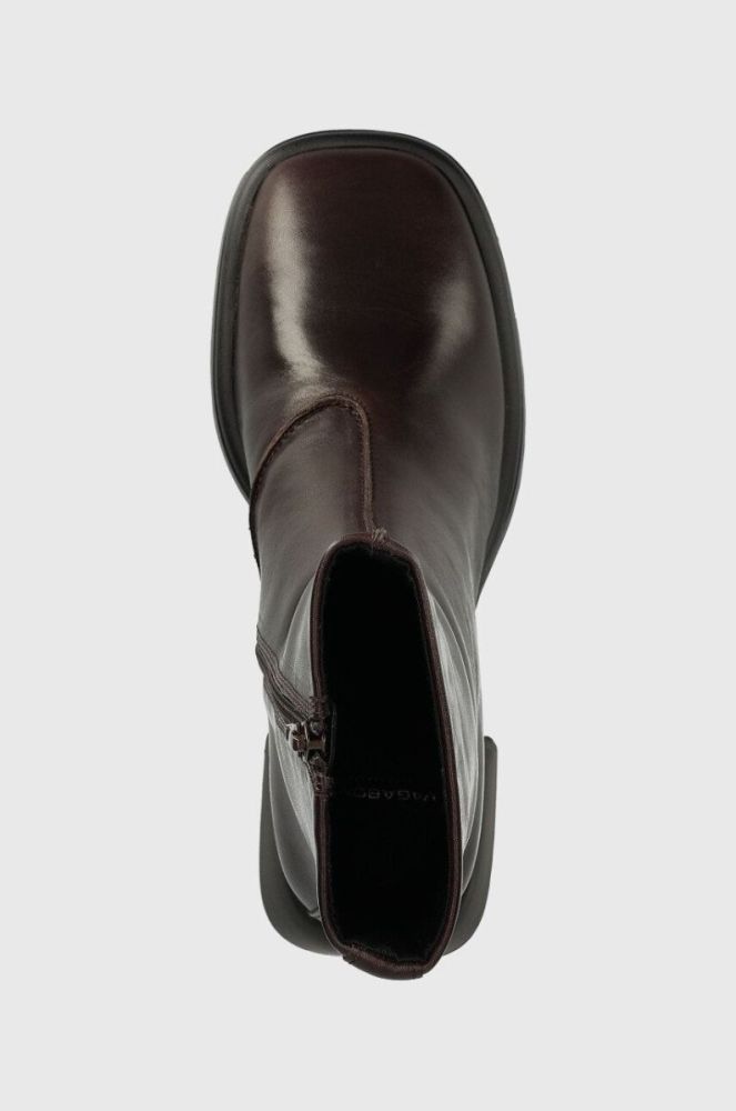 Шкіряні черевики Vagabond Shoemakers Ansie жіночі колір коричневий каблук блок фото 4