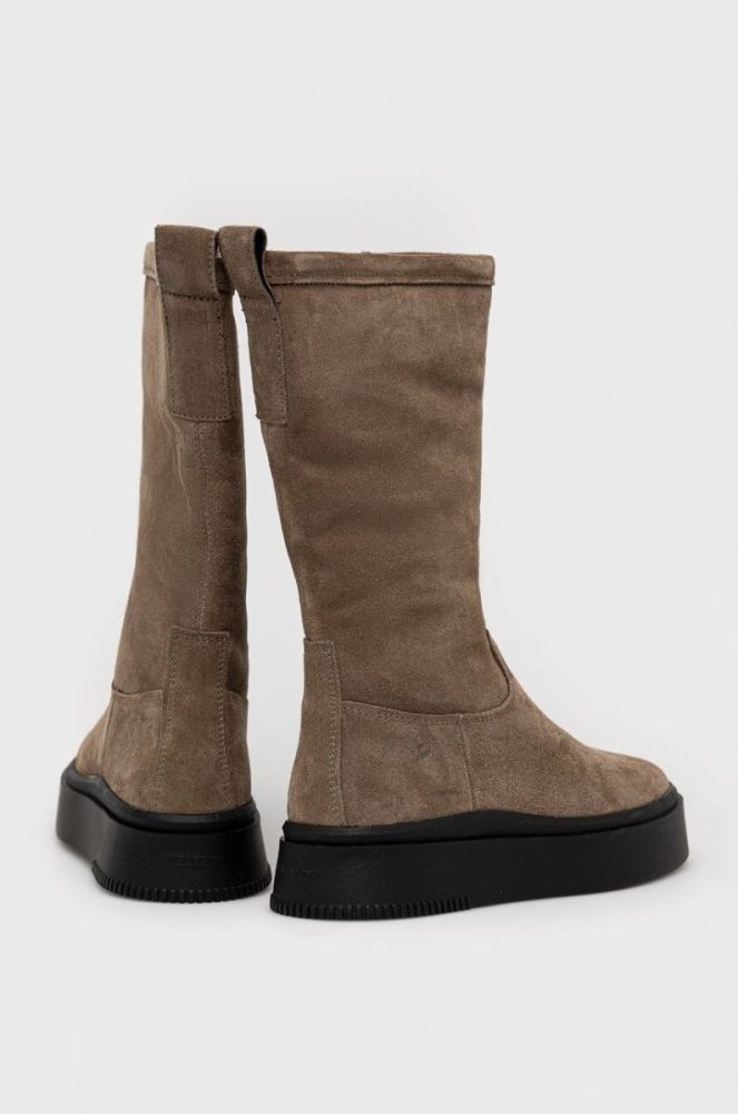 Замшеві черевики Vagabond Shoemakers Stacy жіночі колір бежевий на платформі утеплене (2704152) фото 3