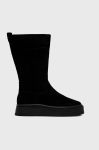 Замшеві черевики Vagabond Shoemakers Stacy жіночі колір чорний на платформі утеплене Замшеві черевики Vagabond Shoemakers Stacy жіночі колір чорний на платформі утеплене