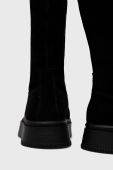 Замшеві черевики Vagabond Shoemakers Stacy жіночі колір чорний на платформі утеплене