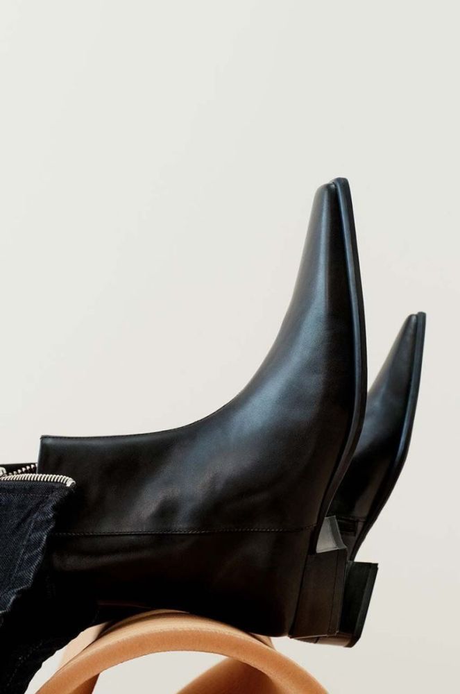 Шкіряні черевики Vagabond Shoemakers Nella жіночі колір чорний на плоскому ходу фото 6