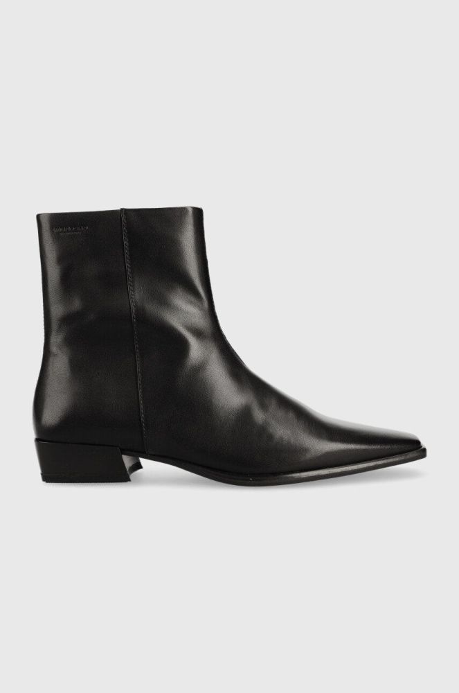 Шкіряні черевики Vagabond Shoemakers Nella жіночі колір чорний на плоскому ходу