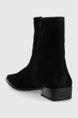 Замшеві черевики Vagabond Shoemakers Nella жіночі колір чорний каблук блок
