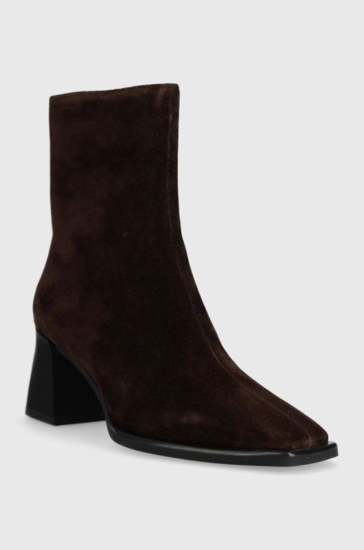Замшеві черевики Vagabond Shoemakers Hedda жіночі колір коричневий каблук блок фото 2