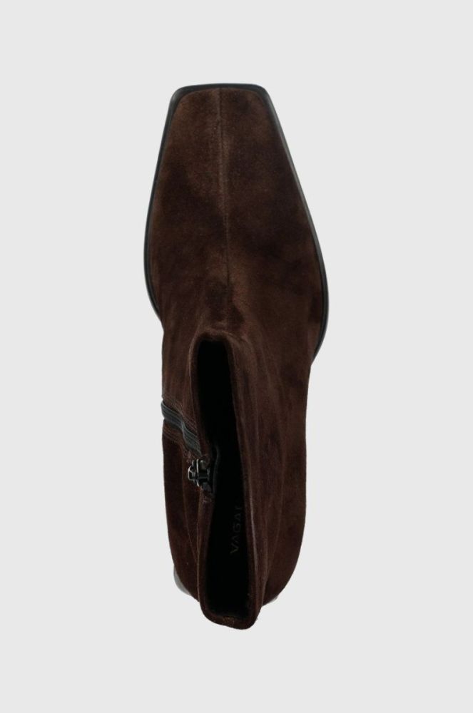 Замшеві черевики Vagabond Shoemakers Hedda жіночі колір коричневий каблук блок фото 4
