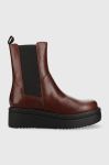 Шкіряні черевики Vagabond Shoemakers Tara жіночі колір коричневий на платформі Шкіряні черевики Vagabond Shoemakers Tara жіночі колір коричневий на платформі