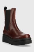 Шкіряні черевики Vagabond Shoemakers Tara жіночі колір коричневий на платформі Шкіряні черевики Vagabond Shoemakers Tara жіночі колір коричневий на платформі