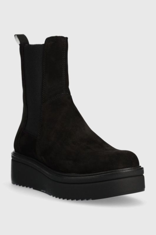 Шкіряні черевики Vagabond Shoemakers Tara жіночі колір чорний на платформі фото 2