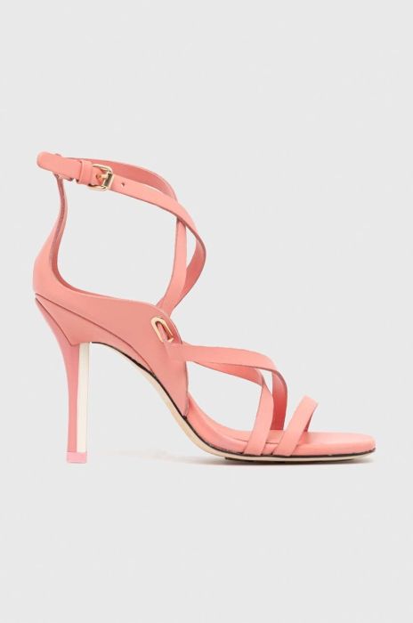 Шкіряні туфлі Tommy Hilfiger Elevated Th High Heel колір рожевий Шкіряні туфлі Tommy Hilfiger Elevated Th High Heel колір рожевий