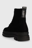 Замшеві черевики Big Star жіночі колір чорний на танкетці злегка утеплена Замшеві черевики Big Star жіночі колір чорний на танкетці злегка утеплена
