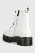 Черевики Big Star жіночі колір білий на плоскому ходу Черевики Big Star жіночі колір білий на плоскому ходу