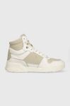 Шкіряні кросівки Tommy Hilfiger High Cut Basket Sneaker Se колір бежевий Шкіряні кросівки Tommy Hilfiger High Cut Basket Sneaker Se колір бежевий
