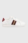 Шкіряні кросівки Tommy Hilfiger Signature Webbing Court Sneaker колір білий Шкіряні кросівки Tommy Hilfiger Signature Webbing Court Sneaker колір білий