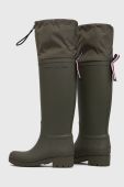 Гумові чоботи Tommy Hilfiger Th Overknee Rainboot жіночі колір зелений