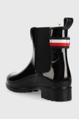 Гумові чоботи Tommy Hilfiger Ankle Rainboot With Metal Detail жіночі колір чорний