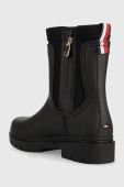 Гумові чоботи Tommy Hilfiger Rain Boot Ankle жіночі колір чорний