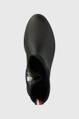 Гумові чоботи Tommy Hilfiger Rain Boot Ankle жіночі колір чорний